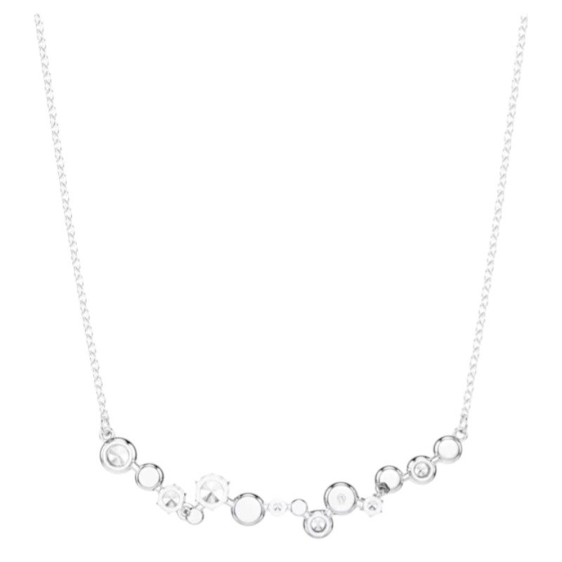 Swarovski Mixed Cuts Constella Necklace, White and Rhodium Plated