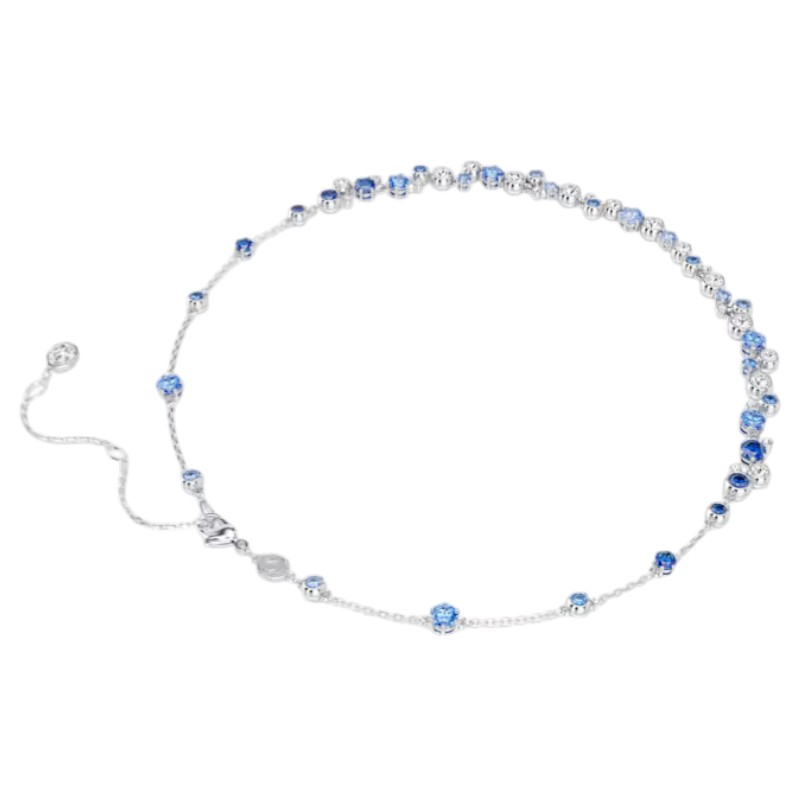 Swarovski Mixed Cuts Constella Necklace, Blue Rhodium Plated