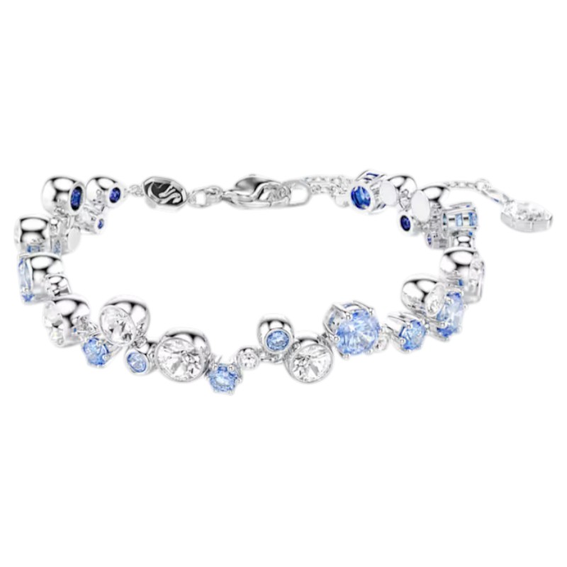 Swarovski Mixed Cuts Constella Bracelet, Blue and Rhodium Plated