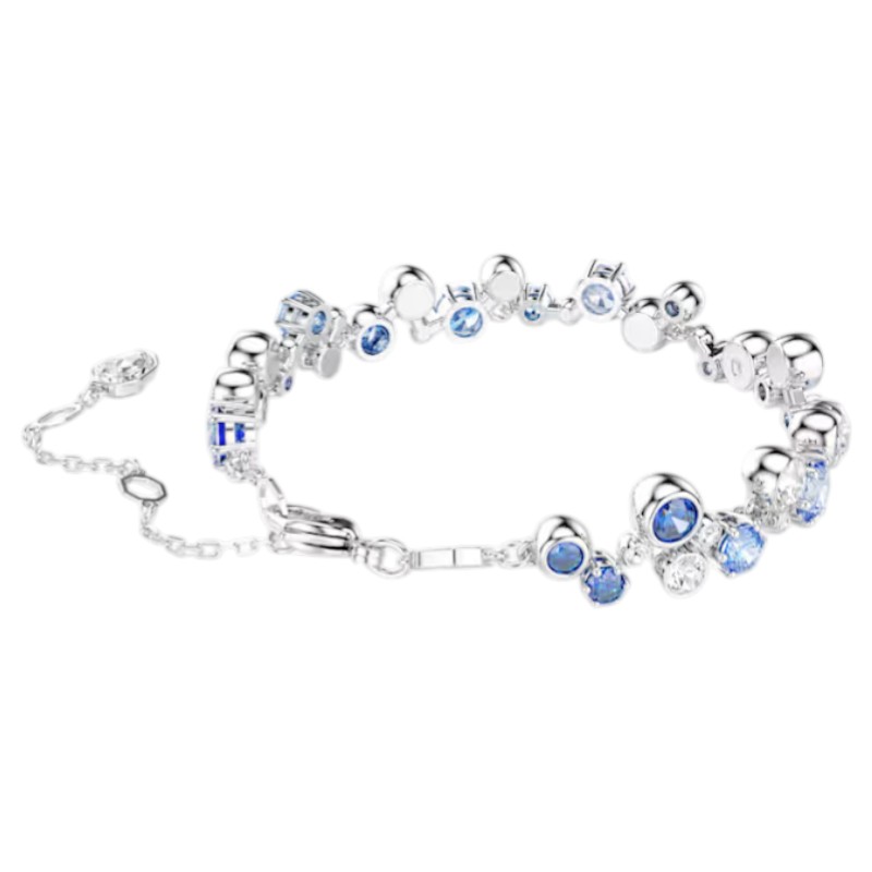 Swarovski Mixed Cuts Constella Bracelet, Blue and Rhodium Plated