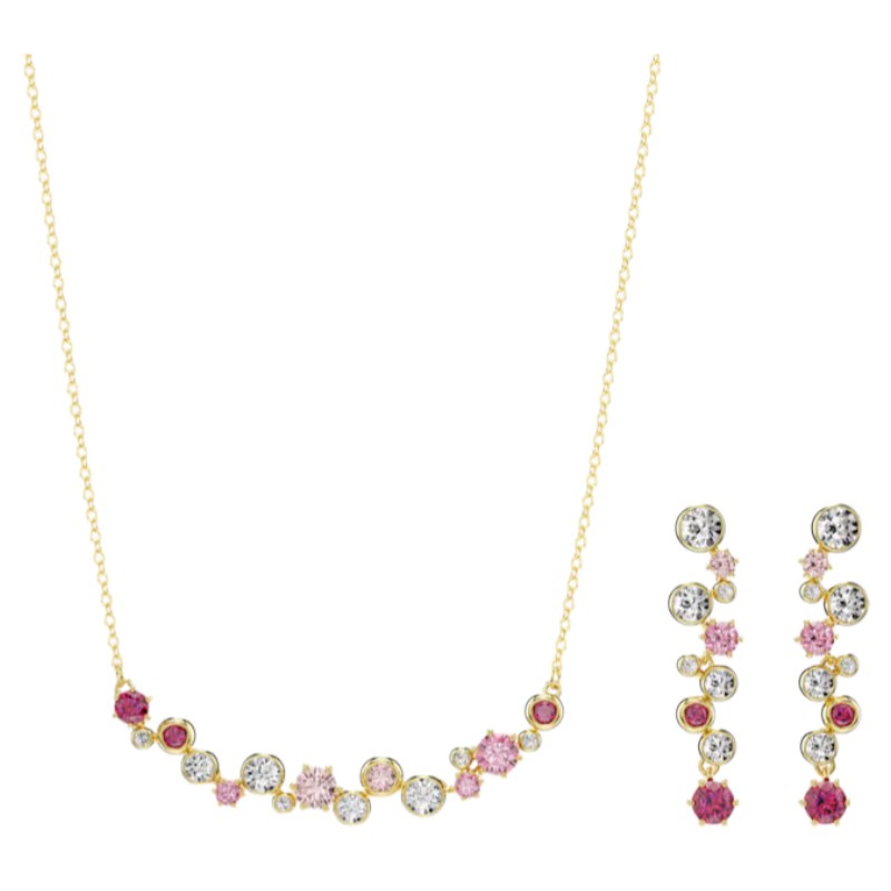 Swarovski Mixed Cuts Constella Set, Multicolored and Gold Tone Plated