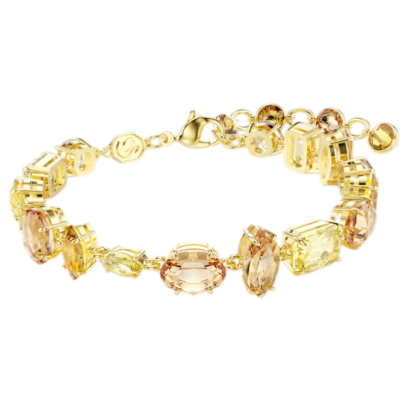 Swarovski Mixed Cuts Gema Bracelet, Yellow and Gold Tone Plated