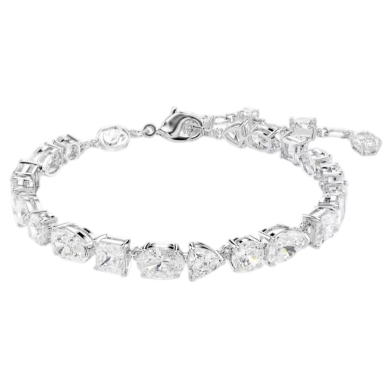 Swarovski Mixed Cuts Mesmera Bracelet, White and Rhodium Plated