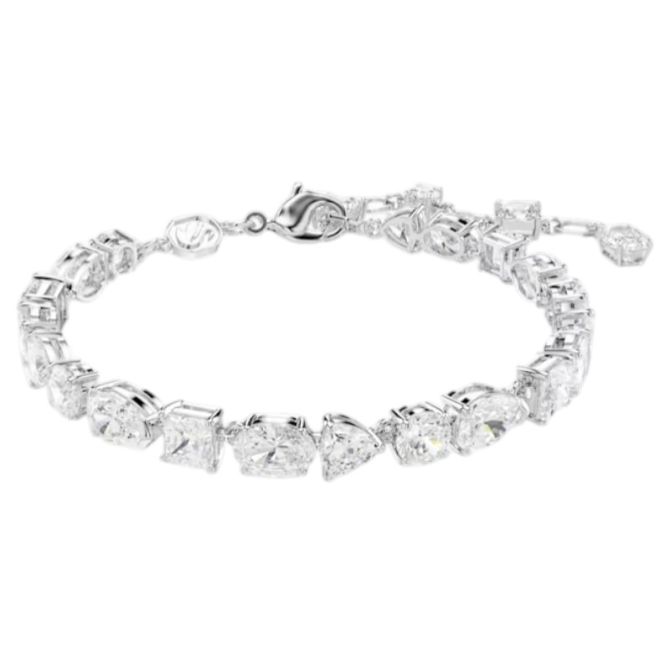 Swarovski Mixed Cuts Mesmera Bracelet, White and Rhodium Plated