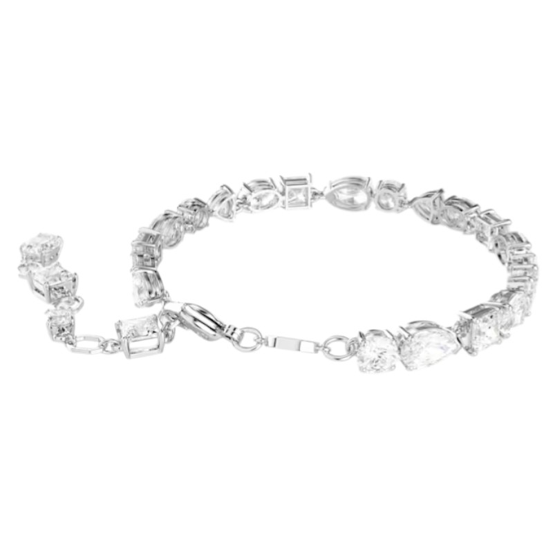 Swarovski Mixed Cuts Mesmera Bracelet, White and Rhodium Plated