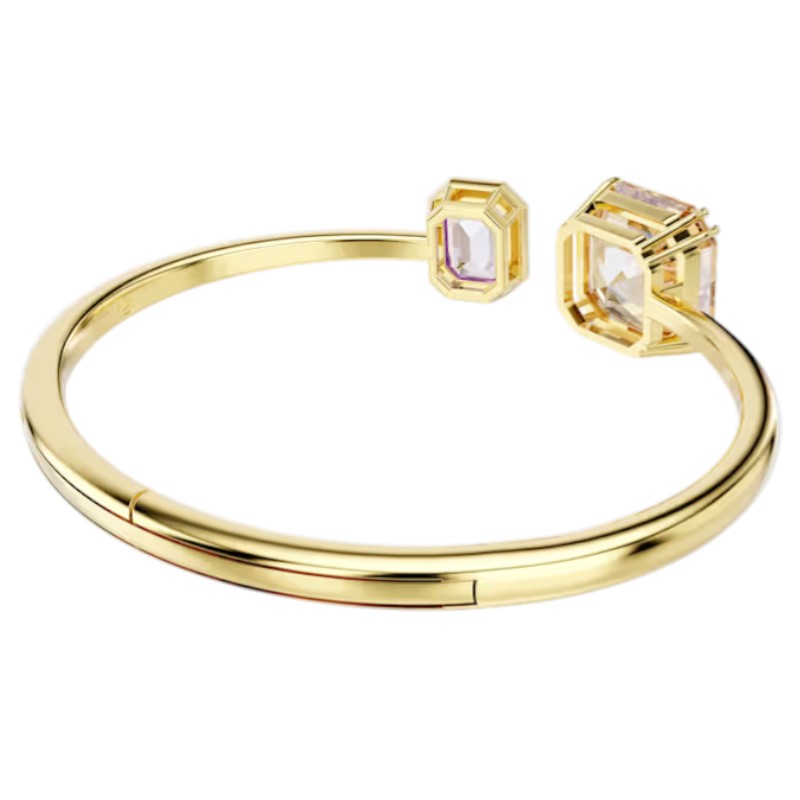 Swarovski Octagon Cut Millenia Bangle Bracelet, Multicolored and Gold Tone Plated