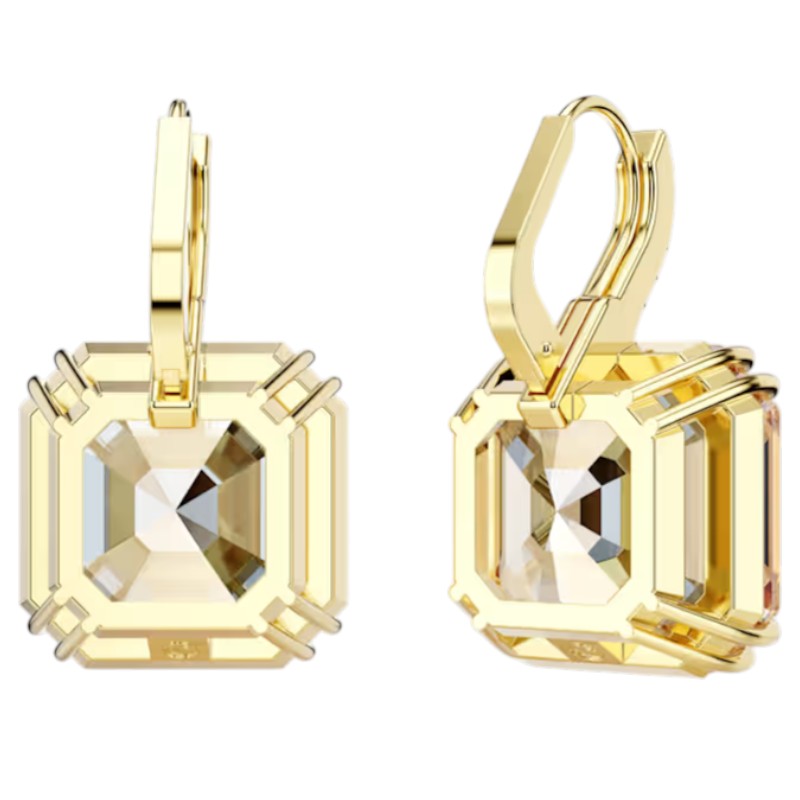 Swarovski Mixed Cuts Millenia Drop Earrings, Caramel and Gold Tone Plated