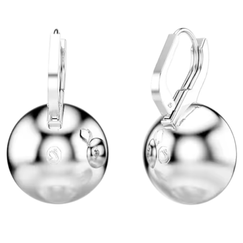 Swarovski Round Cut Millenia Drop Earrings, White and Rhodium Plated