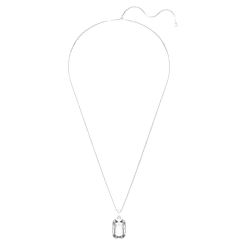 Swarovski Octagon Cut Millenia Pendant Necklace, White and Rhodium Plated