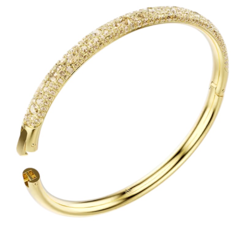 Swarovski Snow Pave Sublima Bangle Bracelet, White and Gold Tone Plated