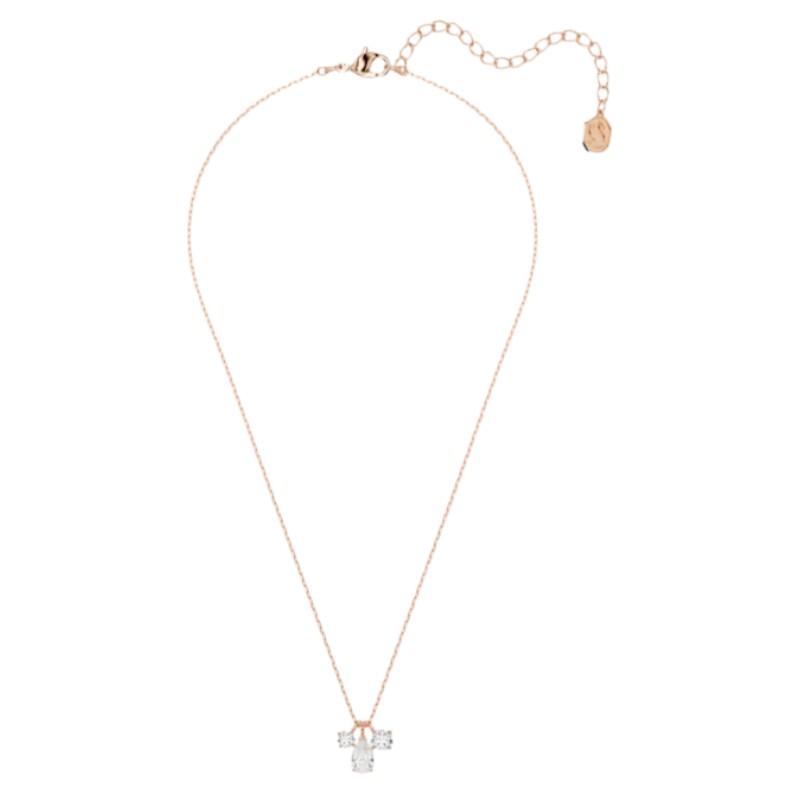 Swarovski Mixed Cuts Mesmera Pendant Necklace, White and Rose Gold Tone Plated