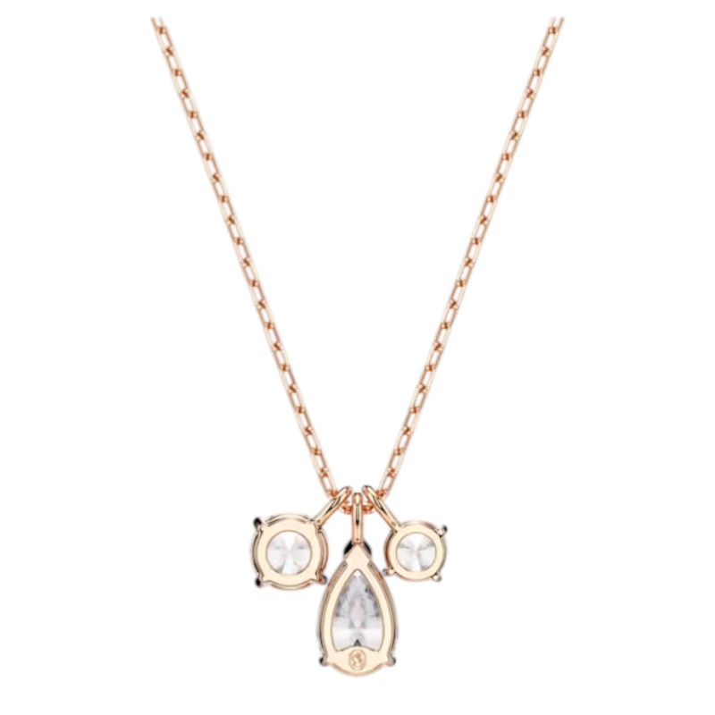 Swarovski Mixed Cuts Mesmera Pendant Necklace, White and Rose Gold Tone Plated