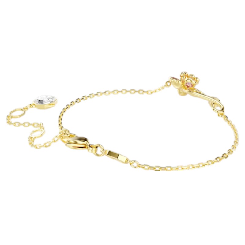 Swarovski Mixed Cuts Flower Idyllia Bracelet, Multicolored and Gold Tone Plated