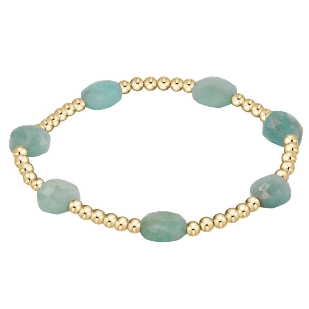 Enewton Admire Gold 3mm Bead Bracelet, Amazonite