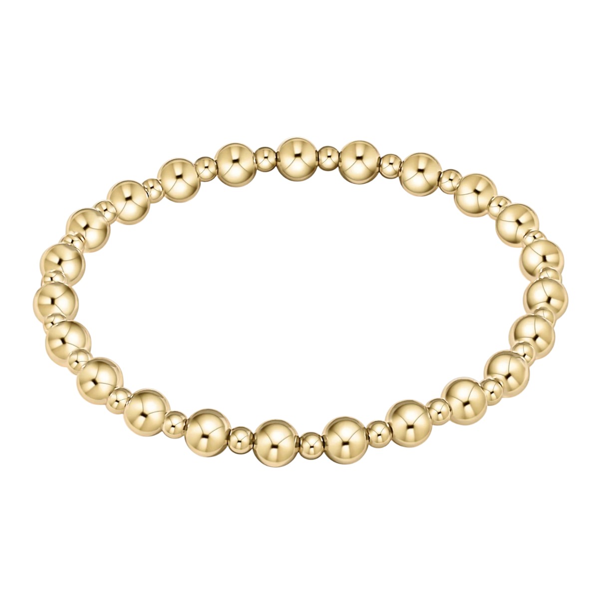 Enewton Classic Grateful Pattern 5mm Gold Bead Bracelet, Extended Size