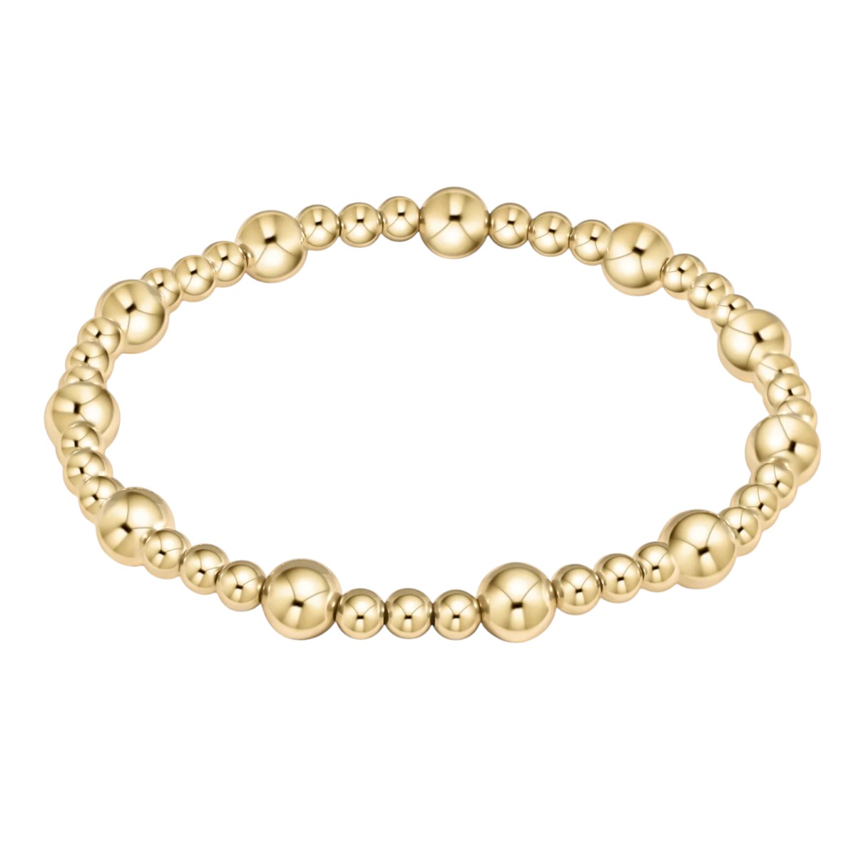 Enewton Classic Sincerity Pattern 6mm Bead Bracelet, Gold