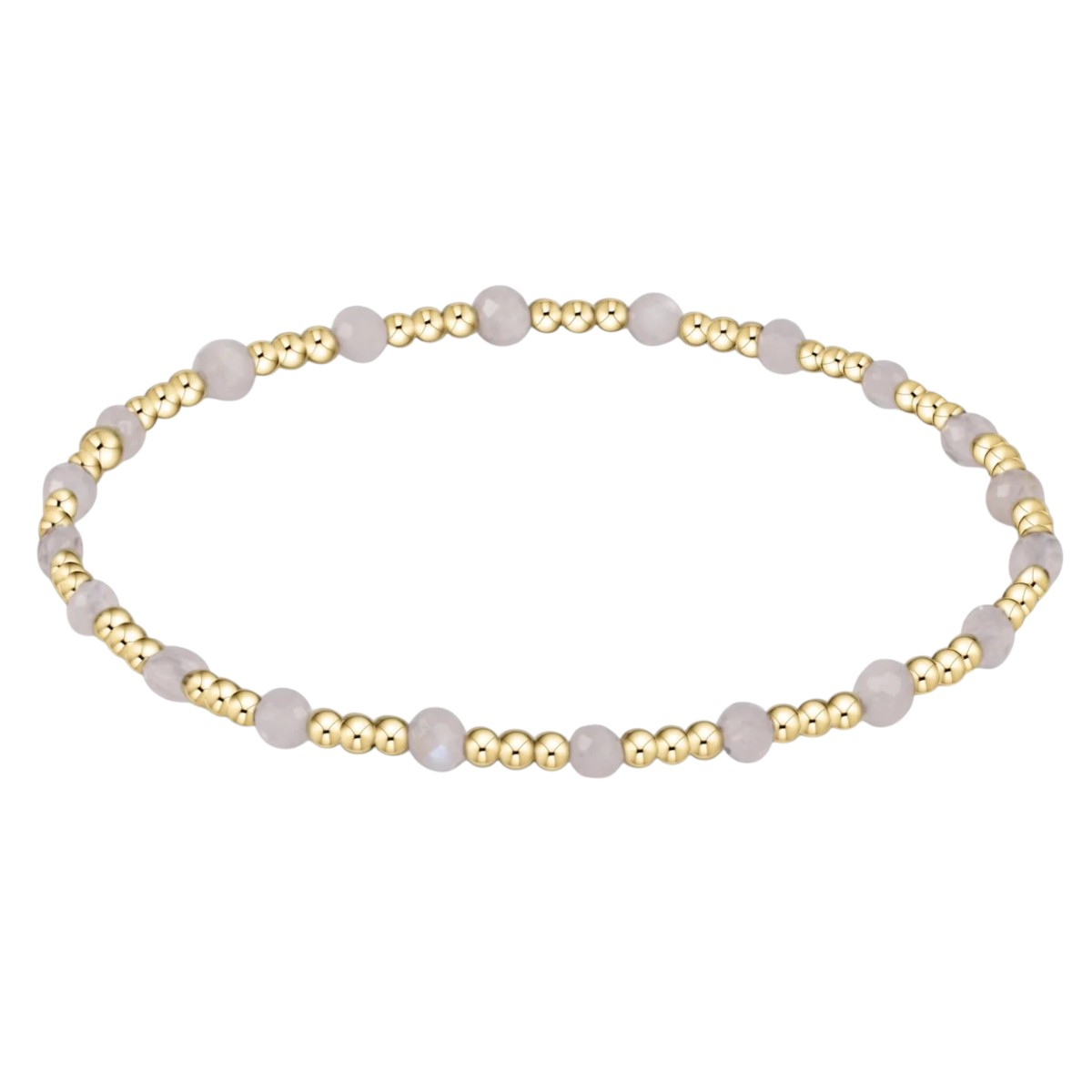 Enewton Gold Sincerity Pattern 3mm Bead Bracelet, Moonstone