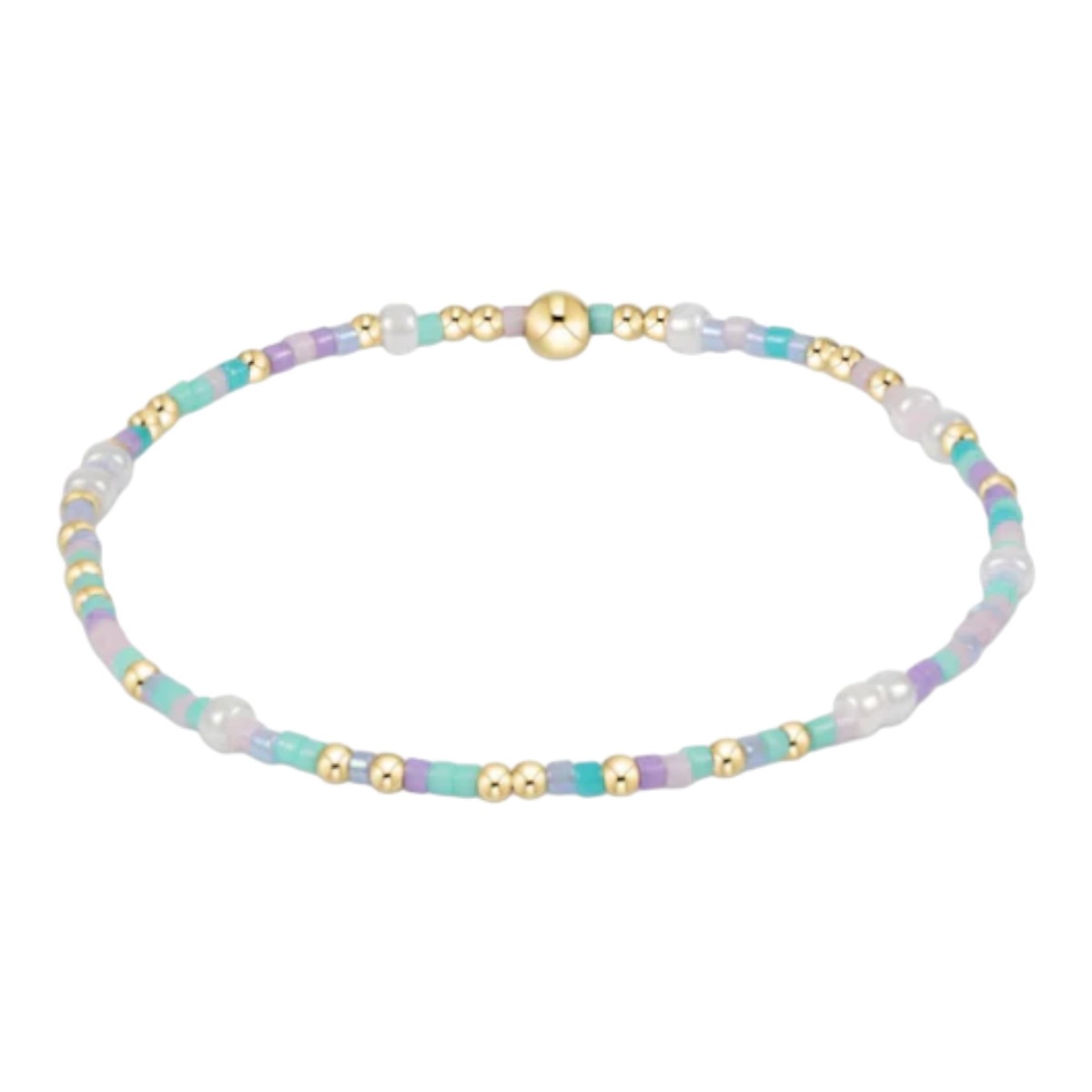 Enewton Yellow Gold Hope Unwritten Lilac 2mm Bead Bracelet, 7.25