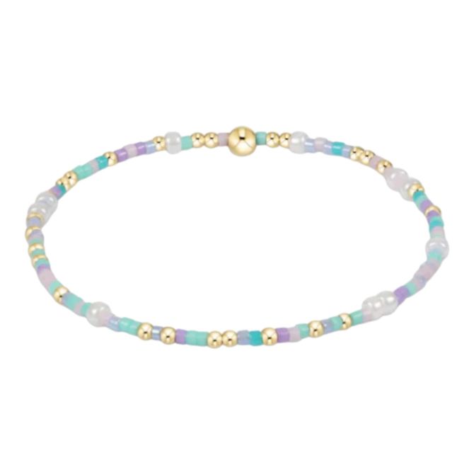 Enewton Yellow Gold Hope Unwritten Lilac 2mm Bead Bracelet, 7.25"