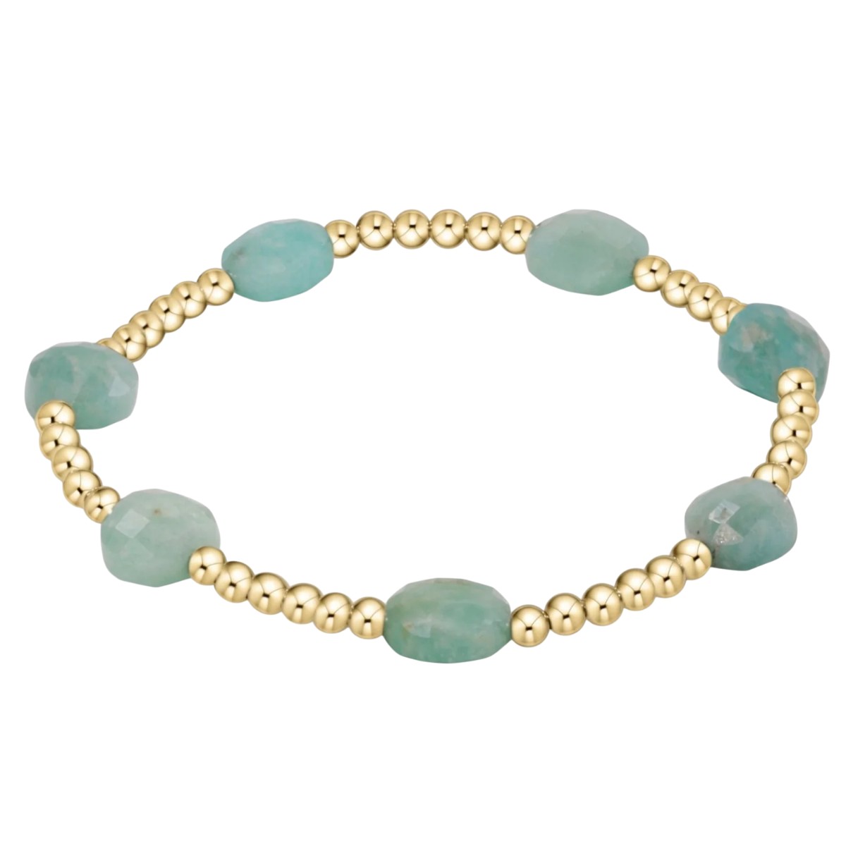 Enewton Admire Gold 3mm Bead Bracelet, Amazonite