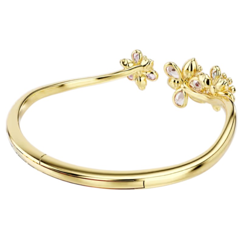 Swarovski Mixed Cuts Flower Idyllia Bangle, Multicolored and Gold Tone Plated