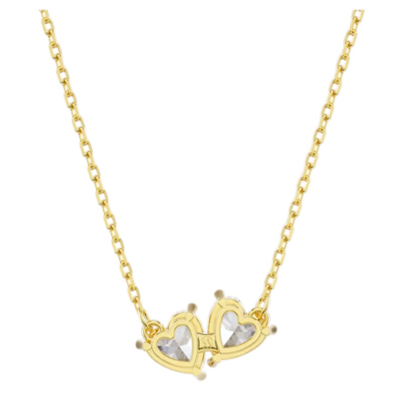 Swarovski Heart Mesmera Attract Necklace, White and Gold Tone Plated