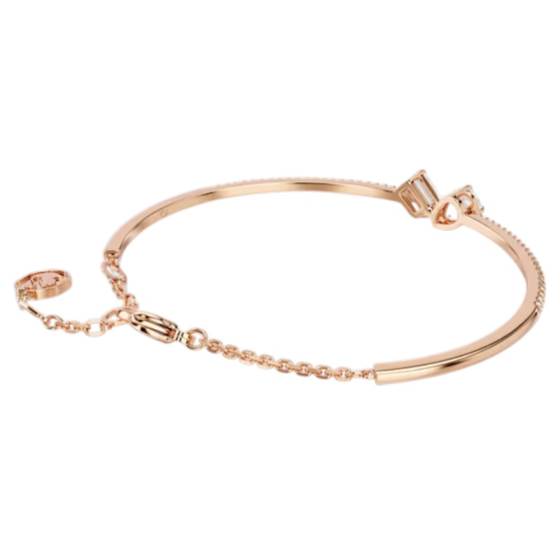 Swarovski Mixed Cuts Mesmera Bangle Bracelet, White and Rose Gold Tone Plated