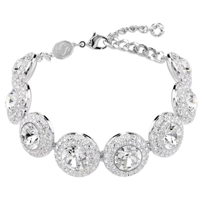 Swarovski Una Angelic Bracelet, White and Rhodium Plated