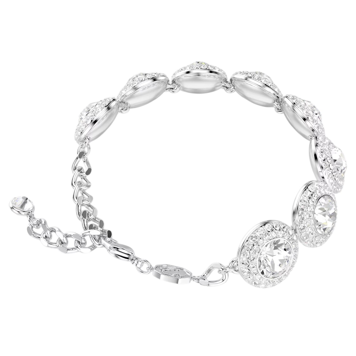 Swarovski Una Angelic Bracelet, White and Rhodium Plated