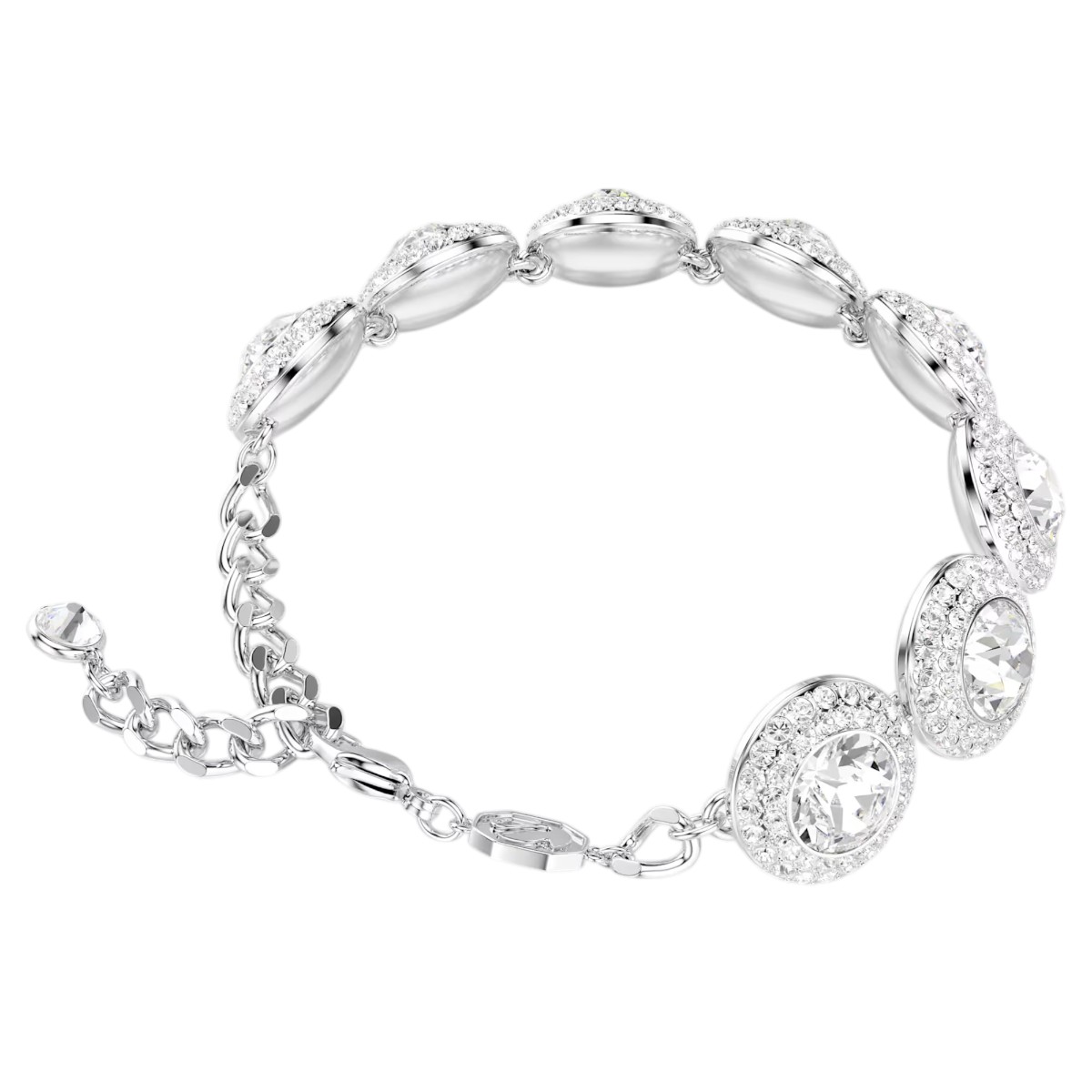 Swarovski Una Angelic Bracelet, White and Rhodium Plated