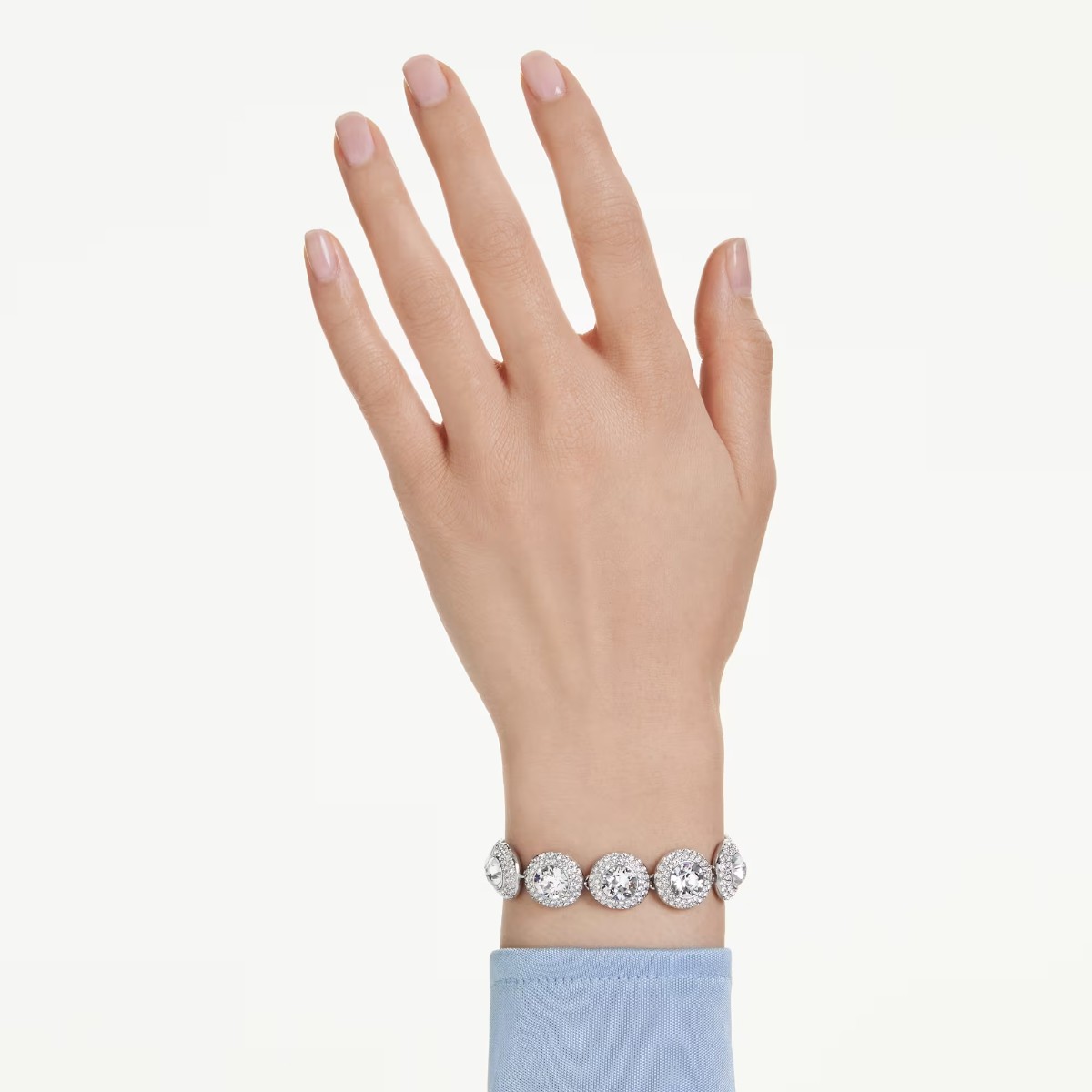 Swarovski Una Angelic Bracelet, White and Rhodium Plated