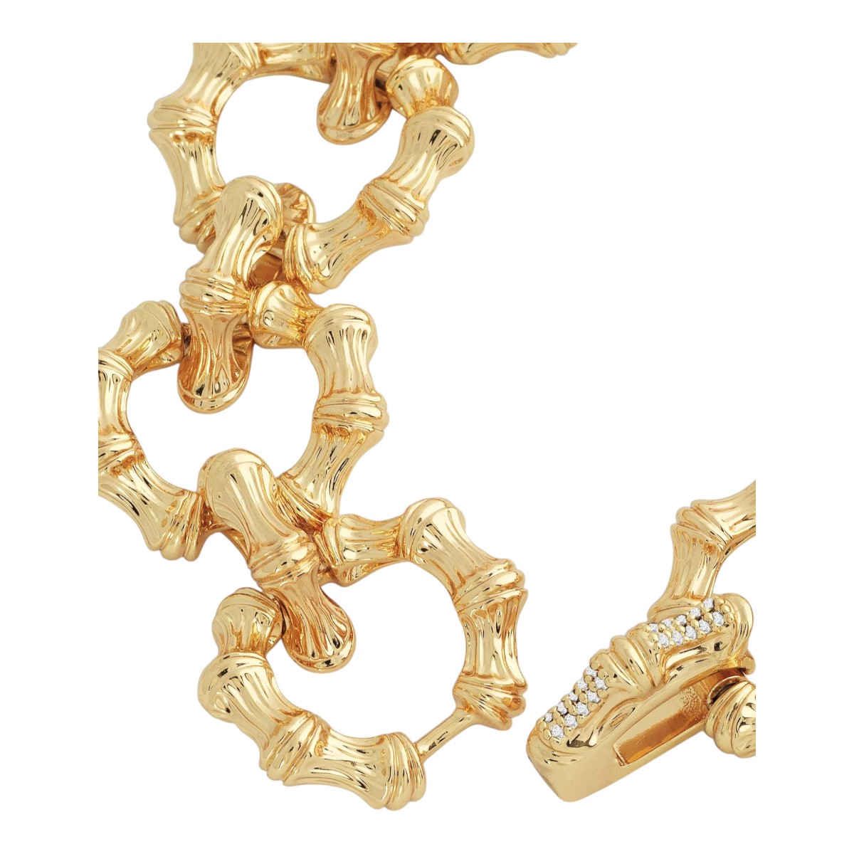 Anabel Aram Bamboo Chain Bracelet, Gold Plated Brass
