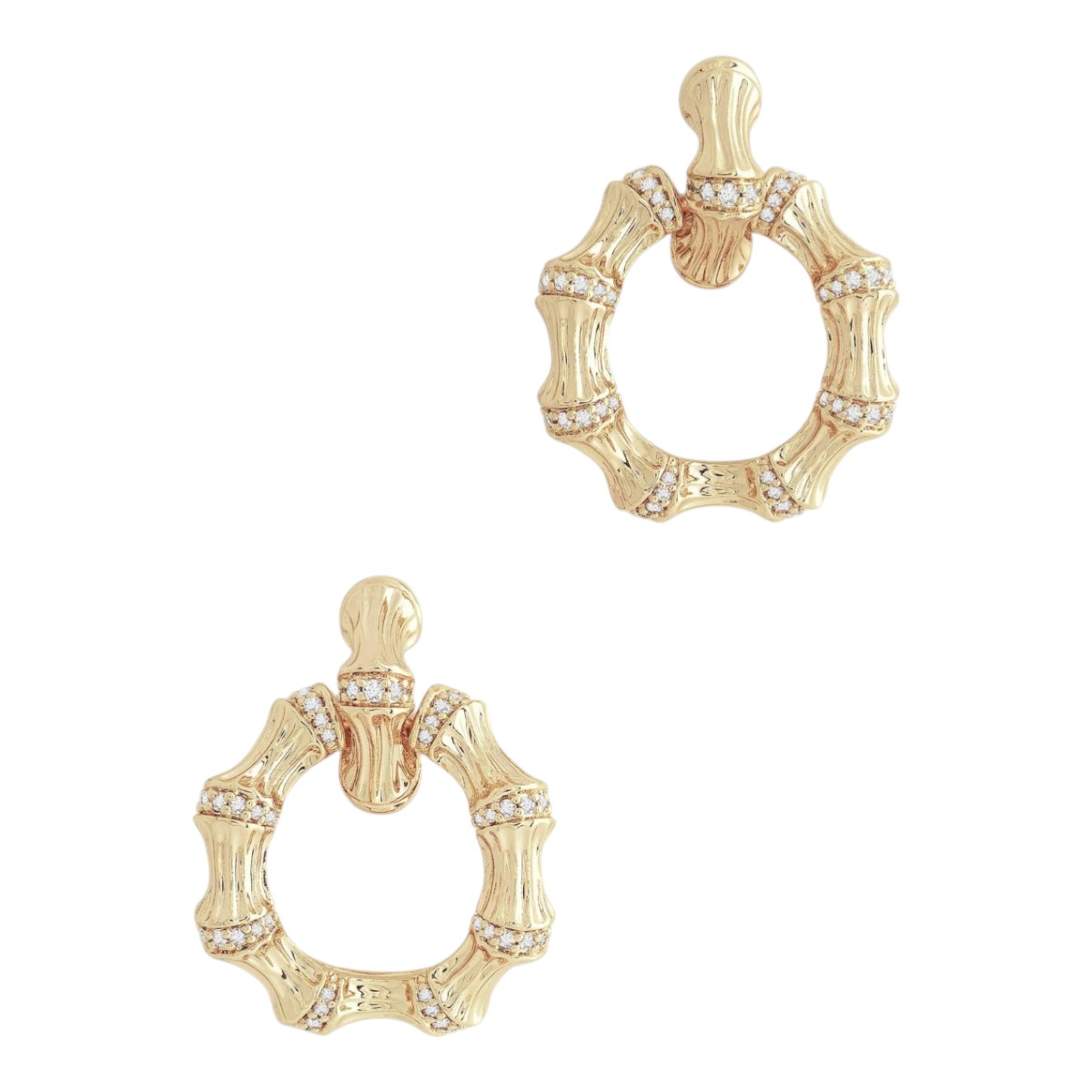 Anabel Aram Bamboo Double Hoop Earrings