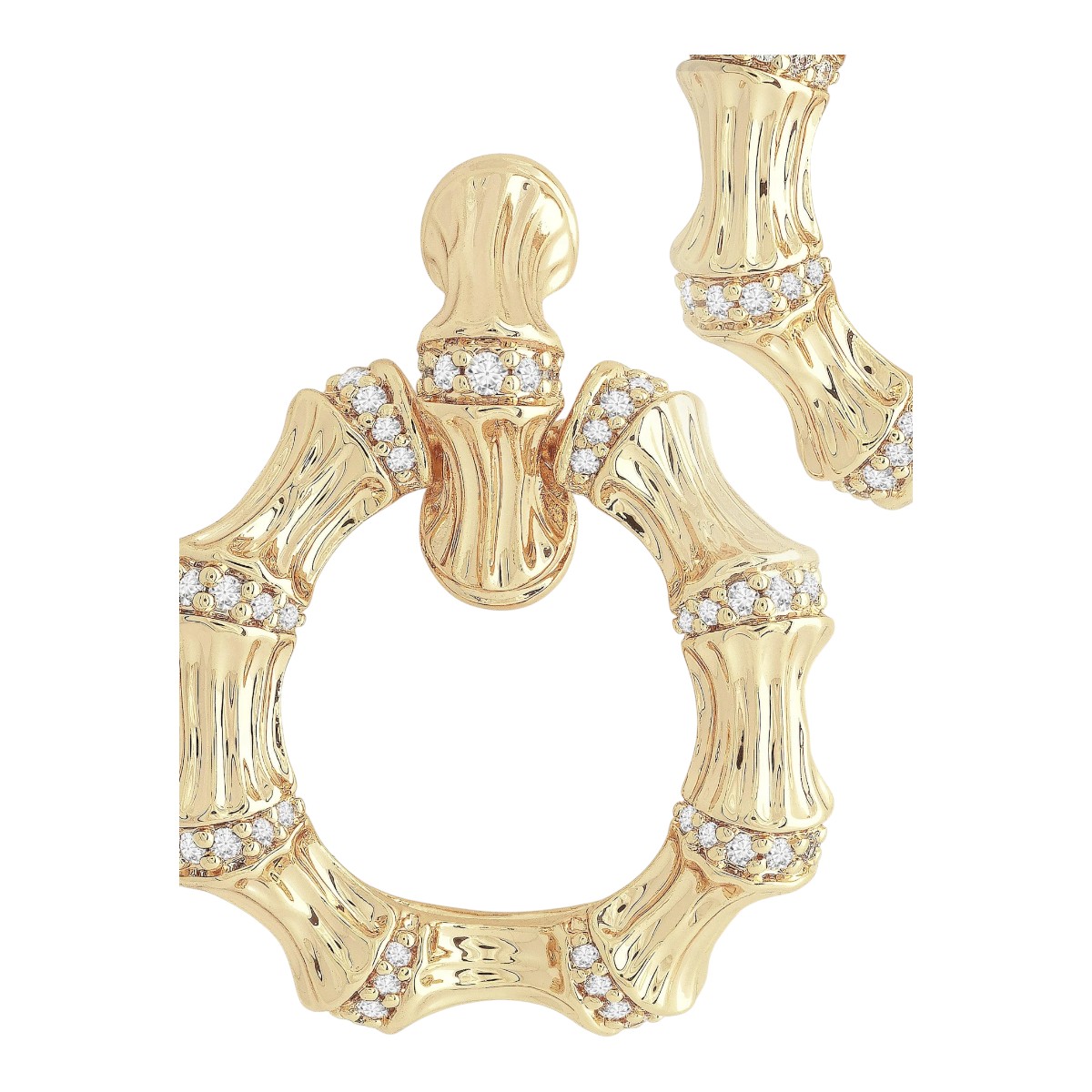 Anabel Aram Bamboo Double Hoop Earrings