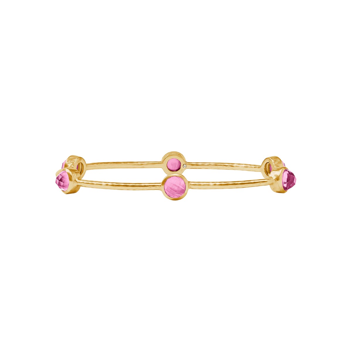 Julie Vos Milano Luxe Bangle Bracelet, Iridescent Tourmaline Pink