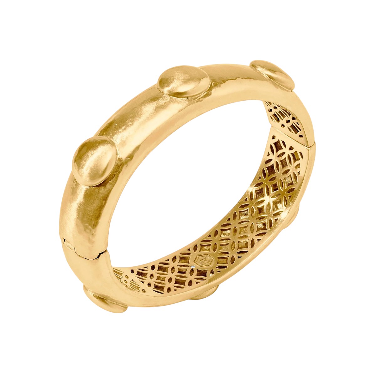 Julie Vos Solara Hinge Bangle Bracelet, Yellow Gold Plated