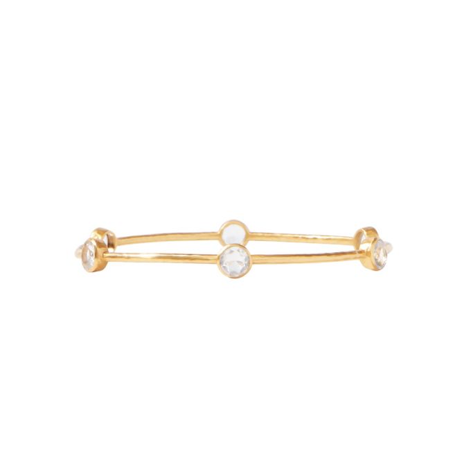 Julie Vos Clear Crystal Milano Bangle, Medium