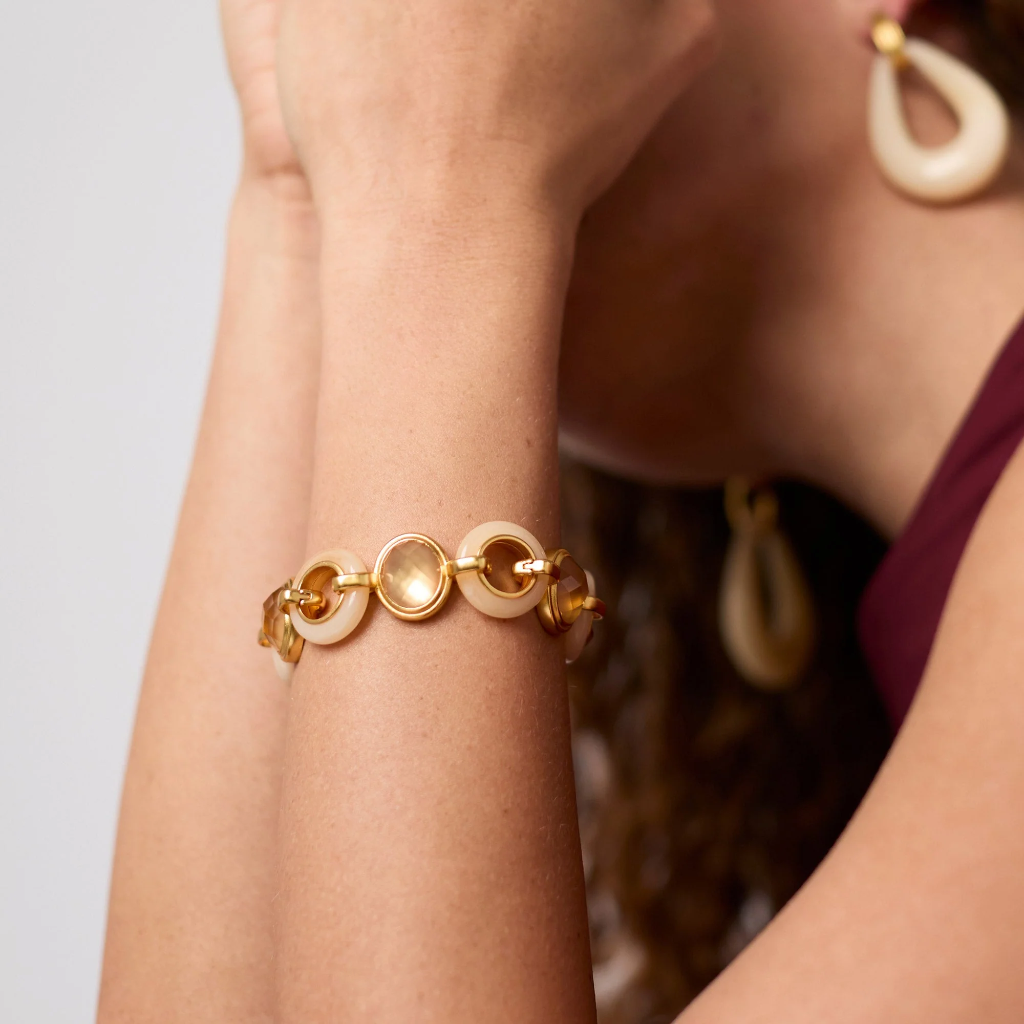 Julie Vos Carnaby Stone Bracelet, Ivory