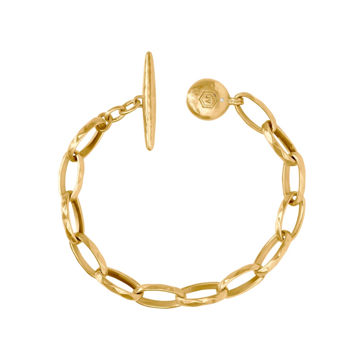 Julie Vos Solara Link Bracelet, Yellow Gold Plated