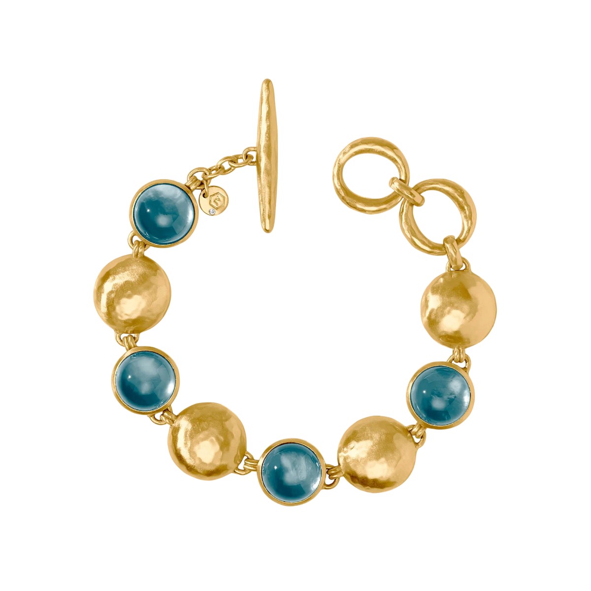 Julie Vos Solara Stone Bracelet, Iridescent Montana Blue
