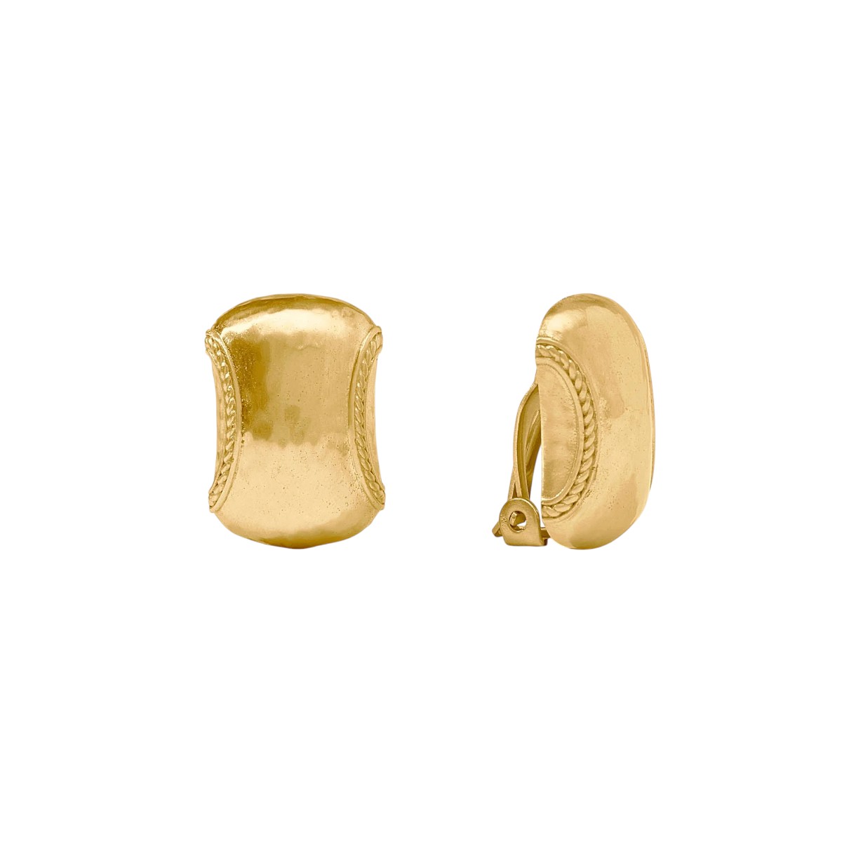 Julie Vos Cannes Clip Earrings, Yellow Gold Plated