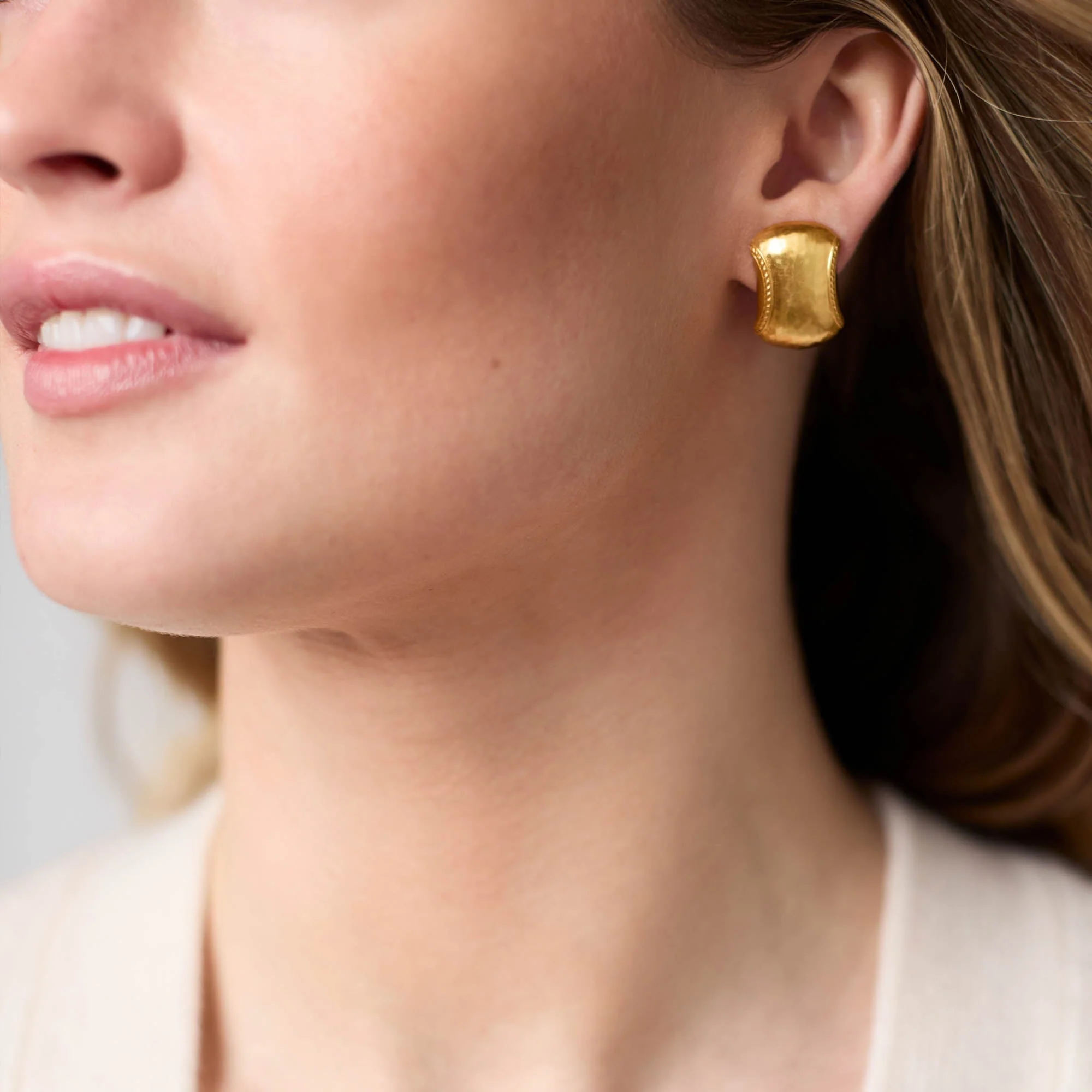 Julie Vos Cannes Clip Earrings, Yellow Gold Plated