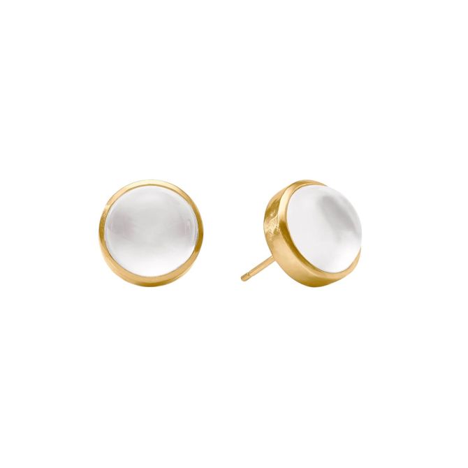 Julie Vos Solara Stone Stud Earrings, Iridescent Clear Crystal
