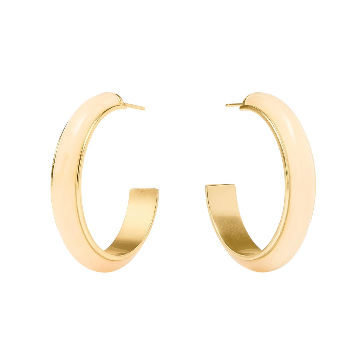 Julie Vos Ivory Carnaby Hoop Earrings, Large