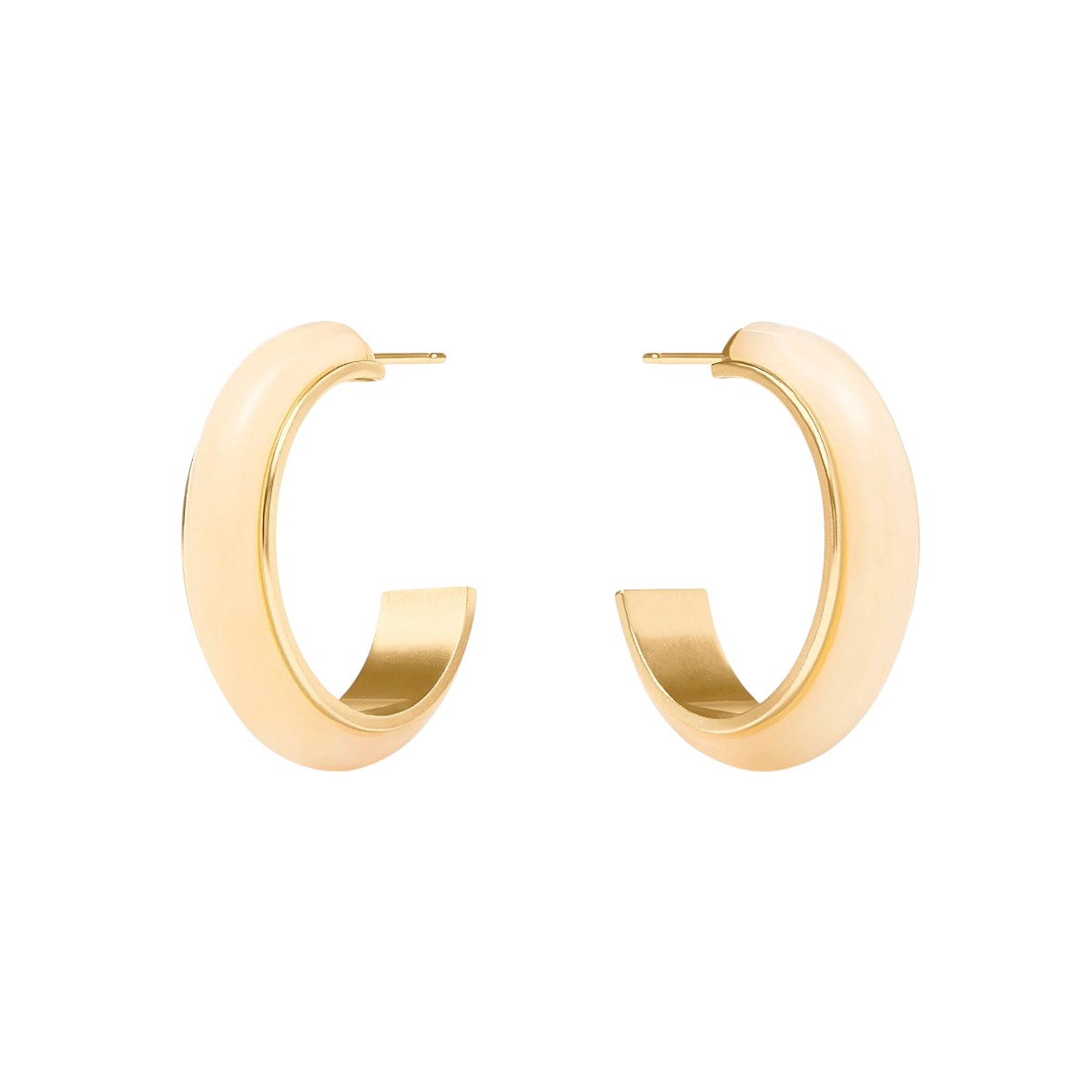 Julie Vos Ivory Carnaby Hoop Earrings, Medium