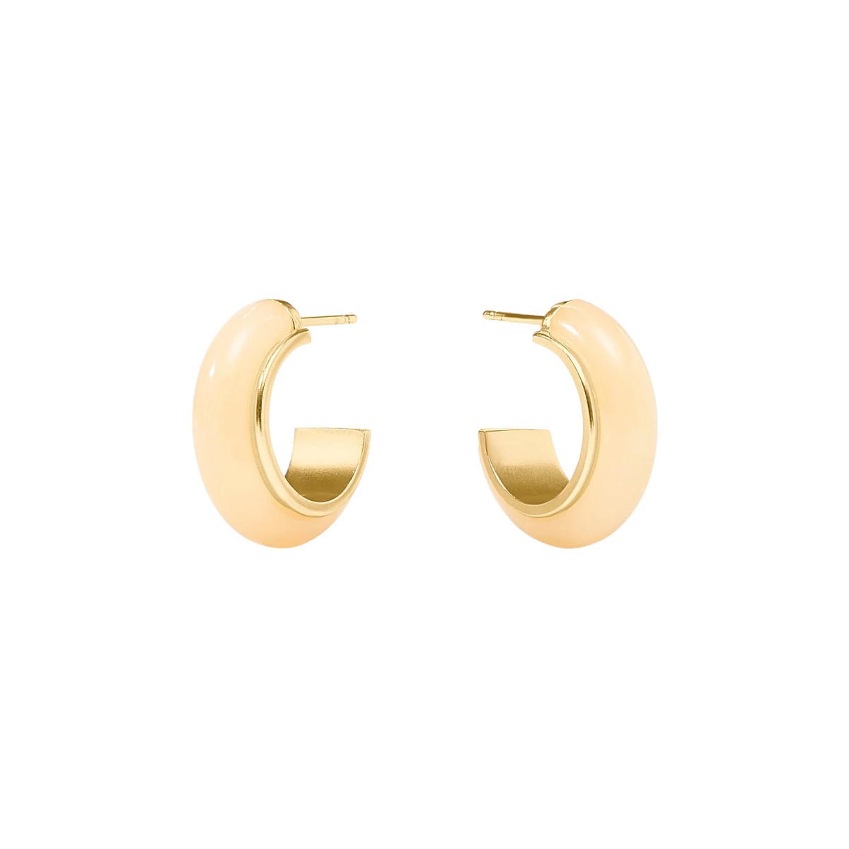 Julie Vos Ivory Carnaby Hoop Earrings, Small