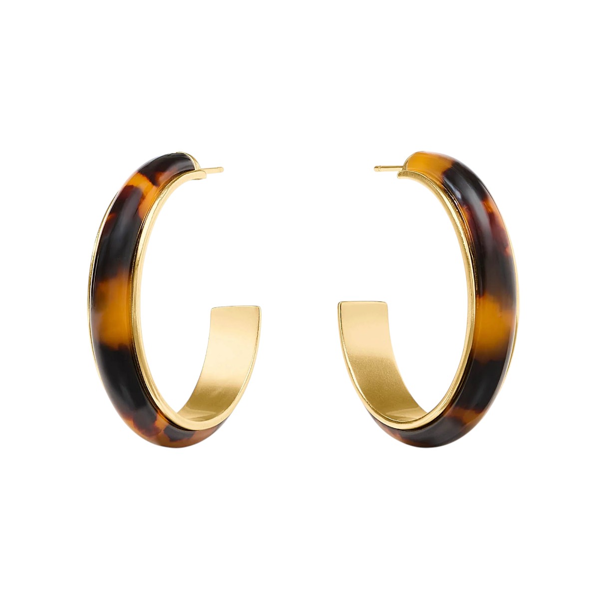 Julie Vos Tortoiseshell Carnaby Hoop Earrings, Large