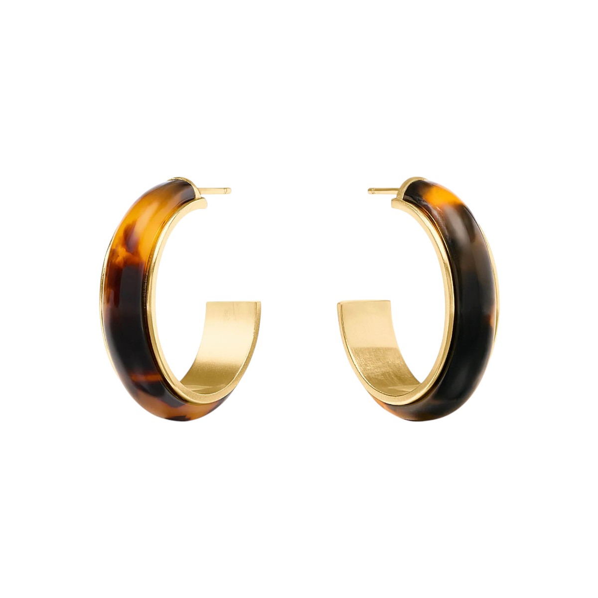 Julie Vos Tortoiseshell Carnaby Hoop Earrings, Medium