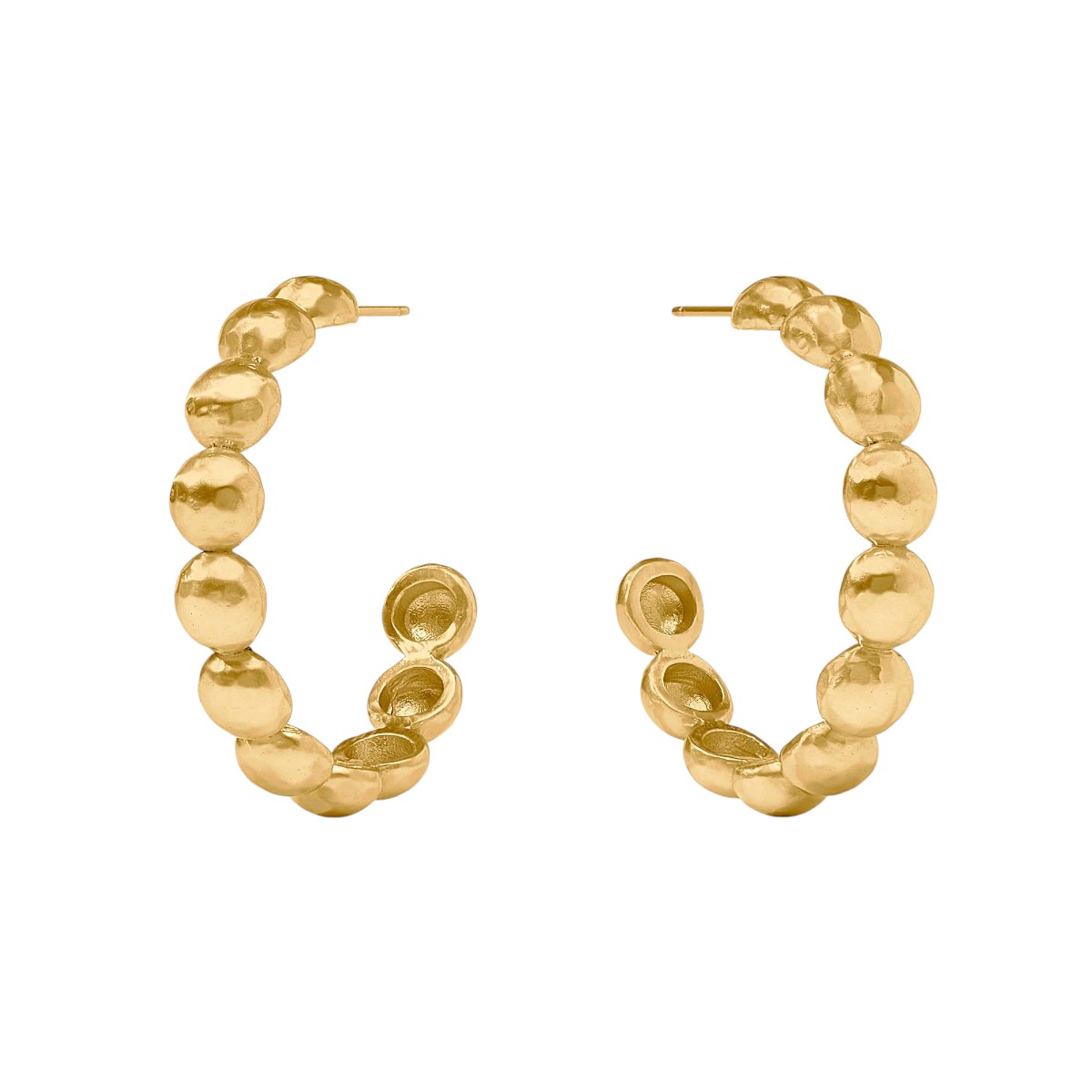 Julie Vos Yellow Gold Plated Solara Nova Hoop Earrings, Large