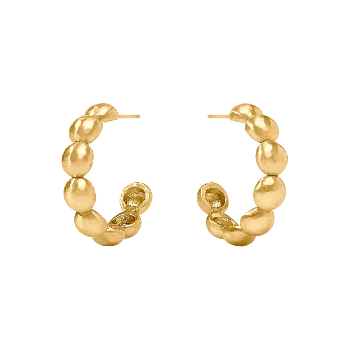 Julie Vos Yellow Gold Plated Solara Nova Hoop Earrings, Medium